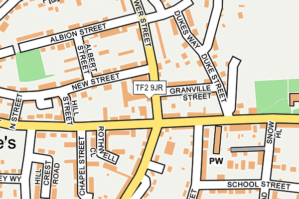 TF2 9JR map - OS OpenMap – Local (Ordnance Survey)