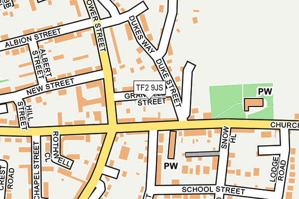 TF2 9JS map - OS OpenMap – Local (Ordnance Survey)