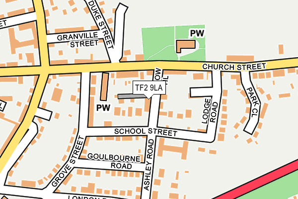 TF2 9LA map - OS OpenMap – Local (Ordnance Survey)