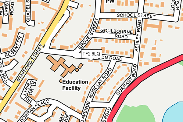 TF2 9LQ map - OS OpenMap – Local (Ordnance Survey)