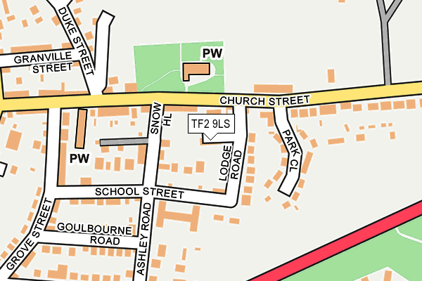 TF2 9LS map - OS OpenMap – Local (Ordnance Survey)