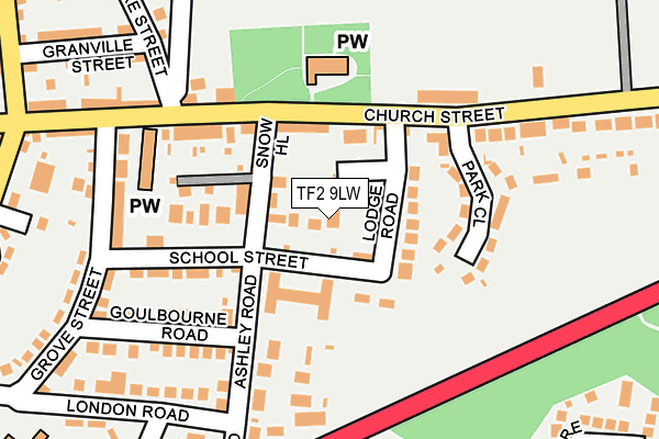TF2 9LW map - OS OpenMap – Local (Ordnance Survey)