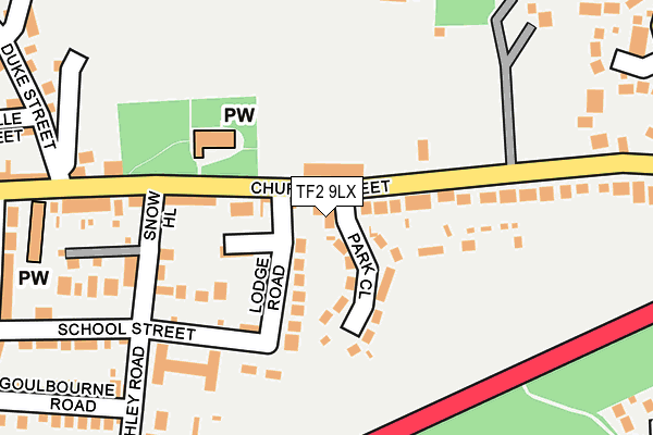 TF2 9LX map - OS OpenMap – Local (Ordnance Survey)