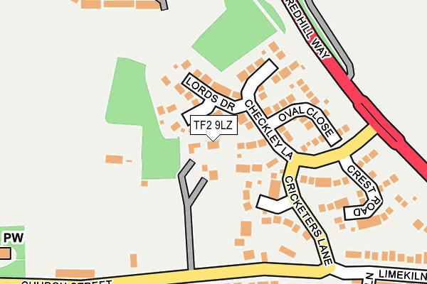 TF2 9LZ map - OS OpenMap – Local (Ordnance Survey)