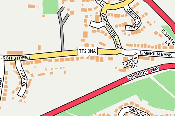TF2 9NA map - OS OpenMap – Local (Ordnance Survey)