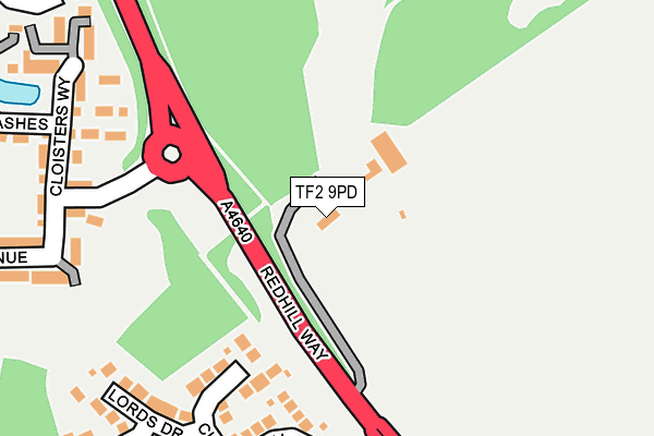 TF2 9PD map - OS OpenMap – Local (Ordnance Survey)
