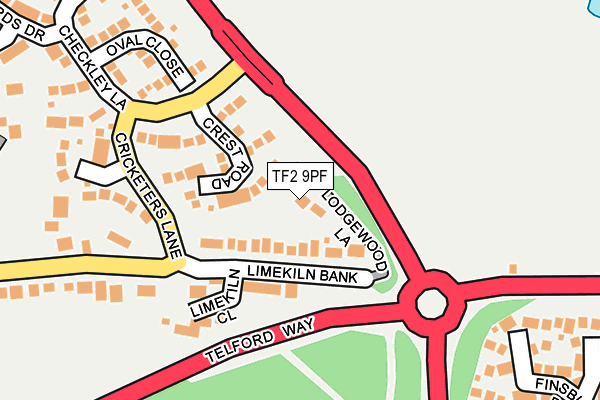 TF2 9PF map - OS OpenMap – Local (Ordnance Survey)