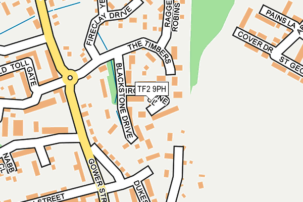 TF2 9PH map - OS OpenMap – Local (Ordnance Survey)