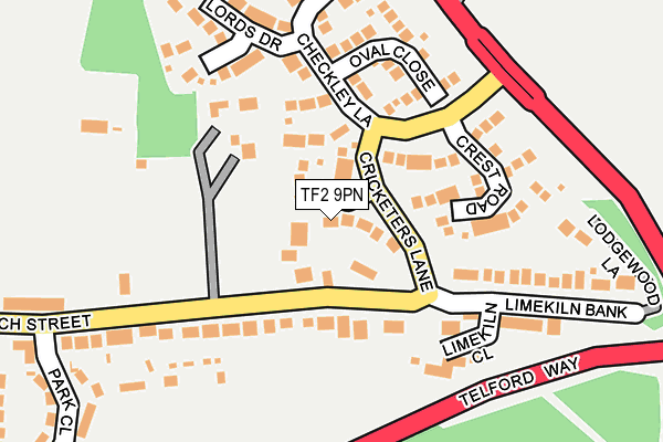 TF2 9PN map - OS OpenMap – Local (Ordnance Survey)