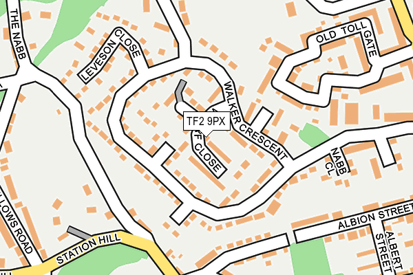 TF2 9PX map - OS OpenMap – Local (Ordnance Survey)