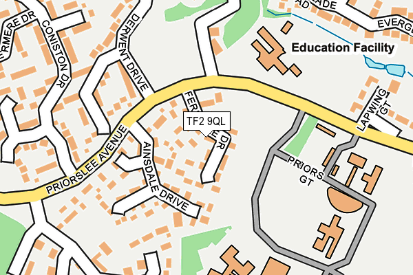 TF2 9QL map - OS OpenMap – Local (Ordnance Survey)