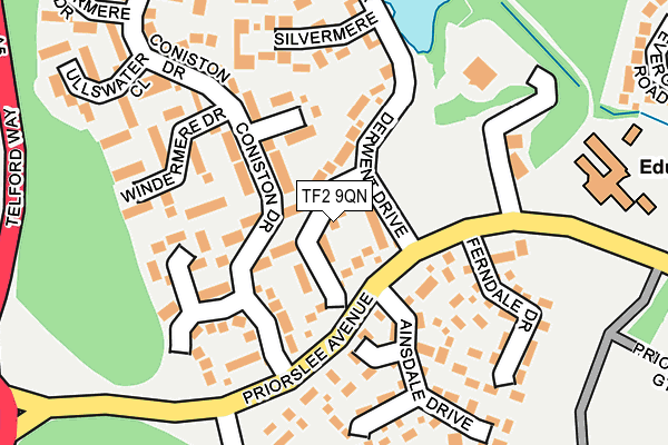 TF2 9QN map - OS OpenMap – Local (Ordnance Survey)