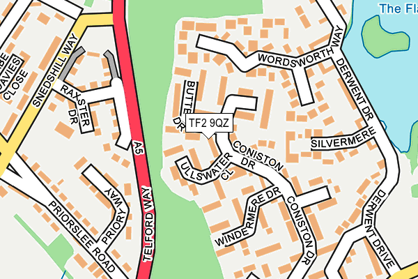 TF2 9QZ map - OS OpenMap – Local (Ordnance Survey)