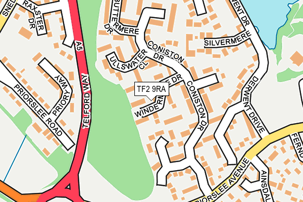 TF2 9RA map - OS OpenMap – Local (Ordnance Survey)