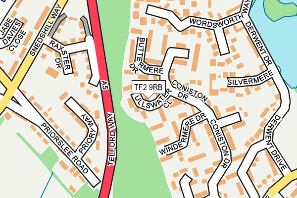 TF2 9RB map - OS OpenMap – Local (Ordnance Survey)