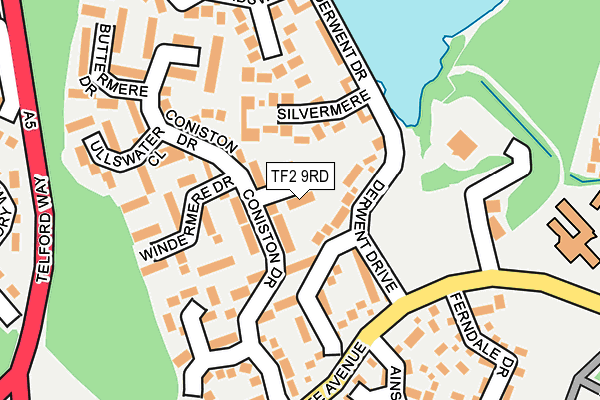 TF2 9RD map - OS OpenMap – Local (Ordnance Survey)