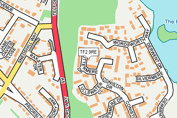 TF2 9RE map - OS OpenMap – Local (Ordnance Survey)