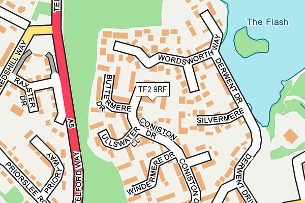 TF2 9RF map - OS OpenMap – Local (Ordnance Survey)