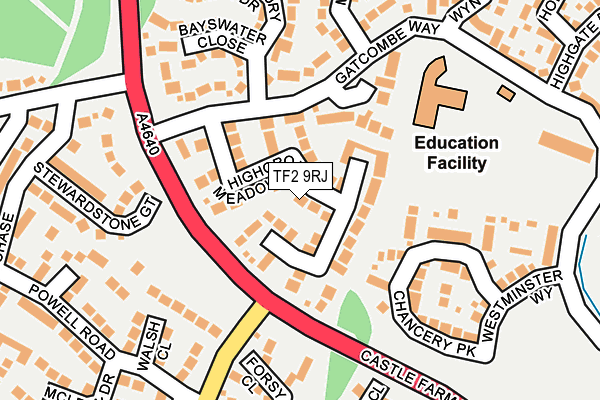 TF2 9RJ map - OS OpenMap – Local (Ordnance Survey)