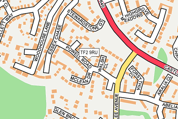 TF2 9RU map - OS OpenMap – Local (Ordnance Survey)
