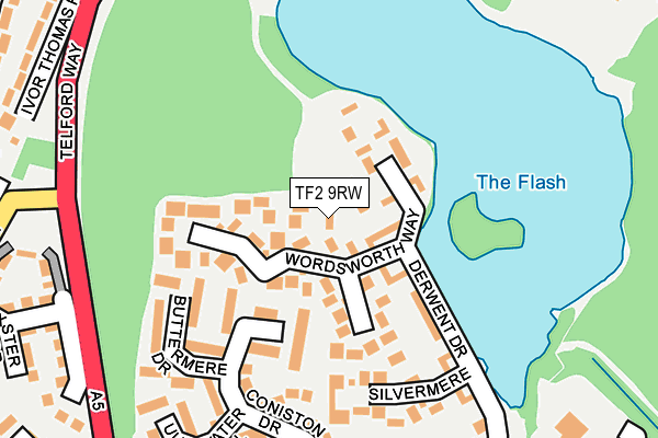 TF2 9RW map - OS OpenMap – Local (Ordnance Survey)