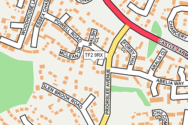 TF2 9RX map - OS OpenMap – Local (Ordnance Survey)