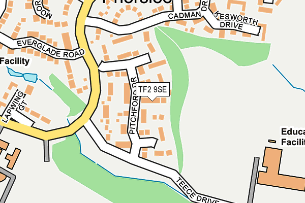 TF2 9SE map - OS OpenMap – Local (Ordnance Survey)
