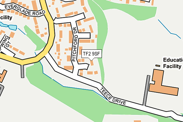TF2 9SF map - OS OpenMap – Local (Ordnance Survey)