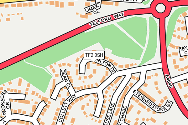 TF2 9SH map - OS OpenMap – Local (Ordnance Survey)