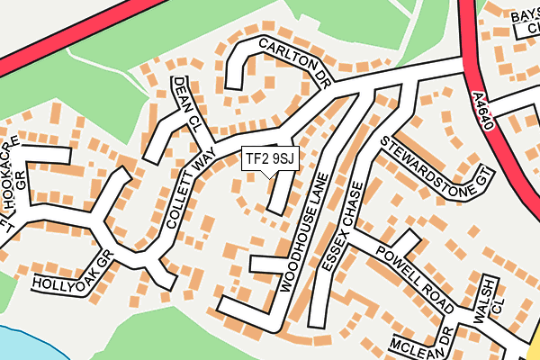 TF2 9SJ map - OS OpenMap – Local (Ordnance Survey)