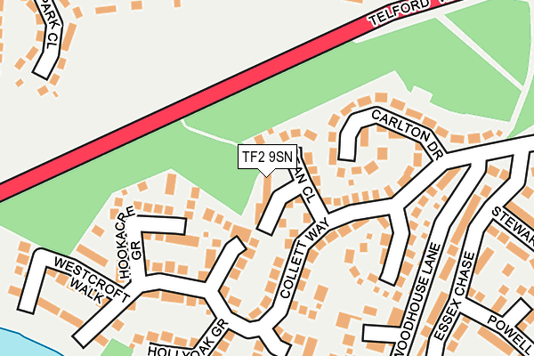 TF2 9SN map - OS OpenMap – Local (Ordnance Survey)