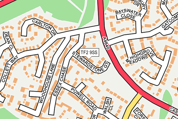 TF2 9SS map - OS OpenMap – Local (Ordnance Survey)
