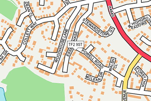 TF2 9ST map - OS OpenMap – Local (Ordnance Survey)