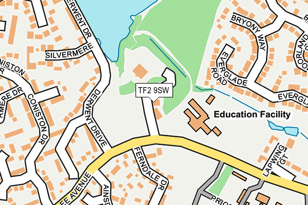 TF2 9SW map - OS OpenMap – Local (Ordnance Survey)