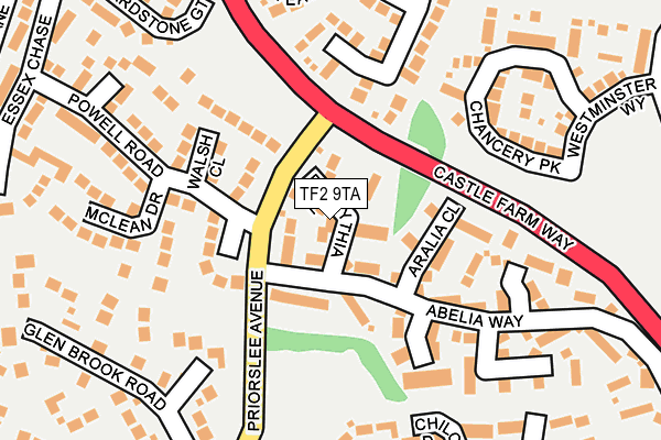 TF2 9TA map - OS OpenMap – Local (Ordnance Survey)
