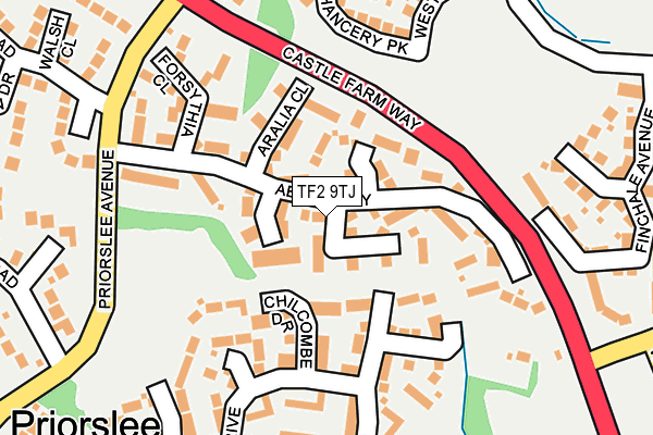 TF2 9TJ map - OS OpenMap – Local (Ordnance Survey)