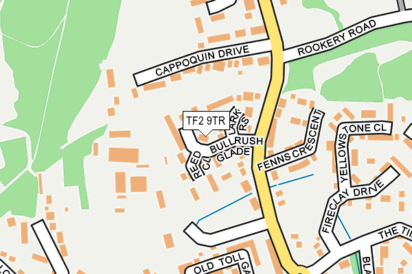 TF2 9TR map - OS OpenMap – Local (Ordnance Survey)