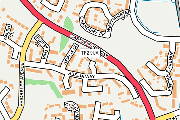 TF2 9UA map - OS OpenMap – Local (Ordnance Survey)