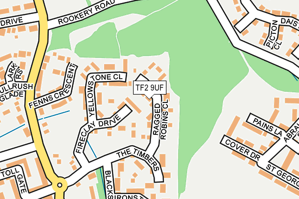 TF2 9UF map - OS OpenMap – Local (Ordnance Survey)