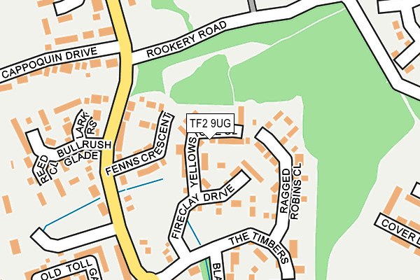 TF2 9UG map - OS OpenMap – Local (Ordnance Survey)