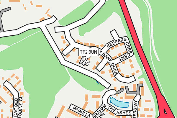TF2 9UN map - OS OpenMap – Local (Ordnance Survey)