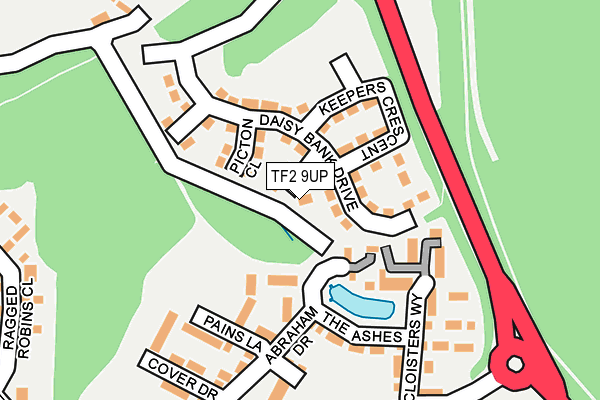 TF2 9UP map - OS OpenMap – Local (Ordnance Survey)