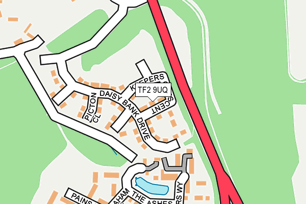 TF2 9UQ map - OS OpenMap – Local (Ordnance Survey)