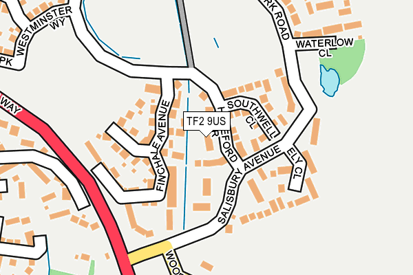 TF2 9US map - OS OpenMap – Local (Ordnance Survey)