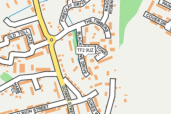 TF2 9UZ map - OS OpenMap – Local (Ordnance Survey)