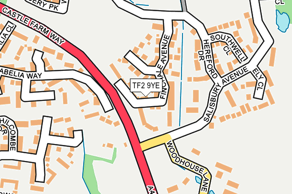 TF2 9YE map - OS OpenMap – Local (Ordnance Survey)