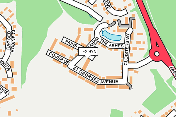 TF2 9YN map - OS OpenMap – Local (Ordnance Survey)