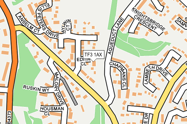 TF3 1AX map - OS OpenMap – Local (Ordnance Survey)