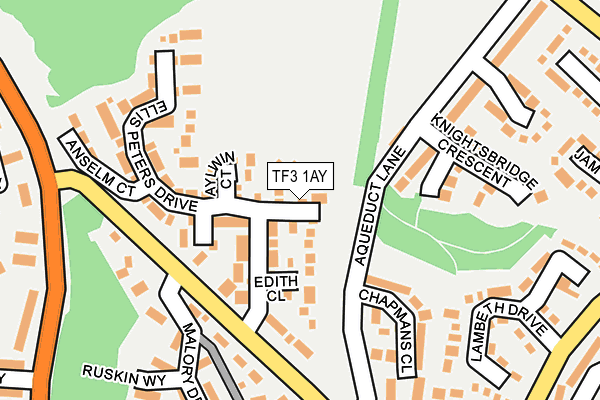 TF3 1AY map - OS OpenMap – Local (Ordnance Survey)