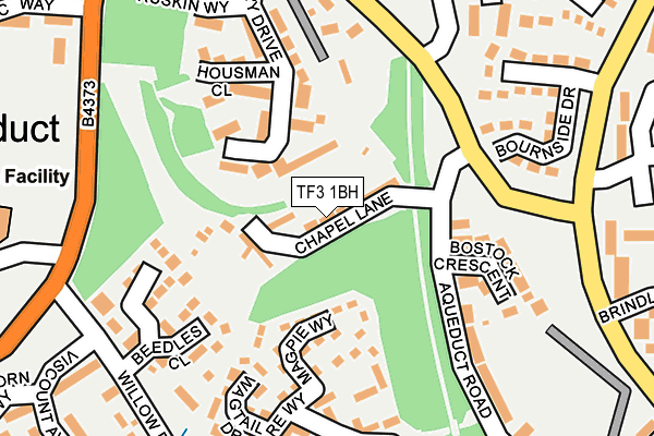 TF3 1BH map - OS OpenMap – Local (Ordnance Survey)